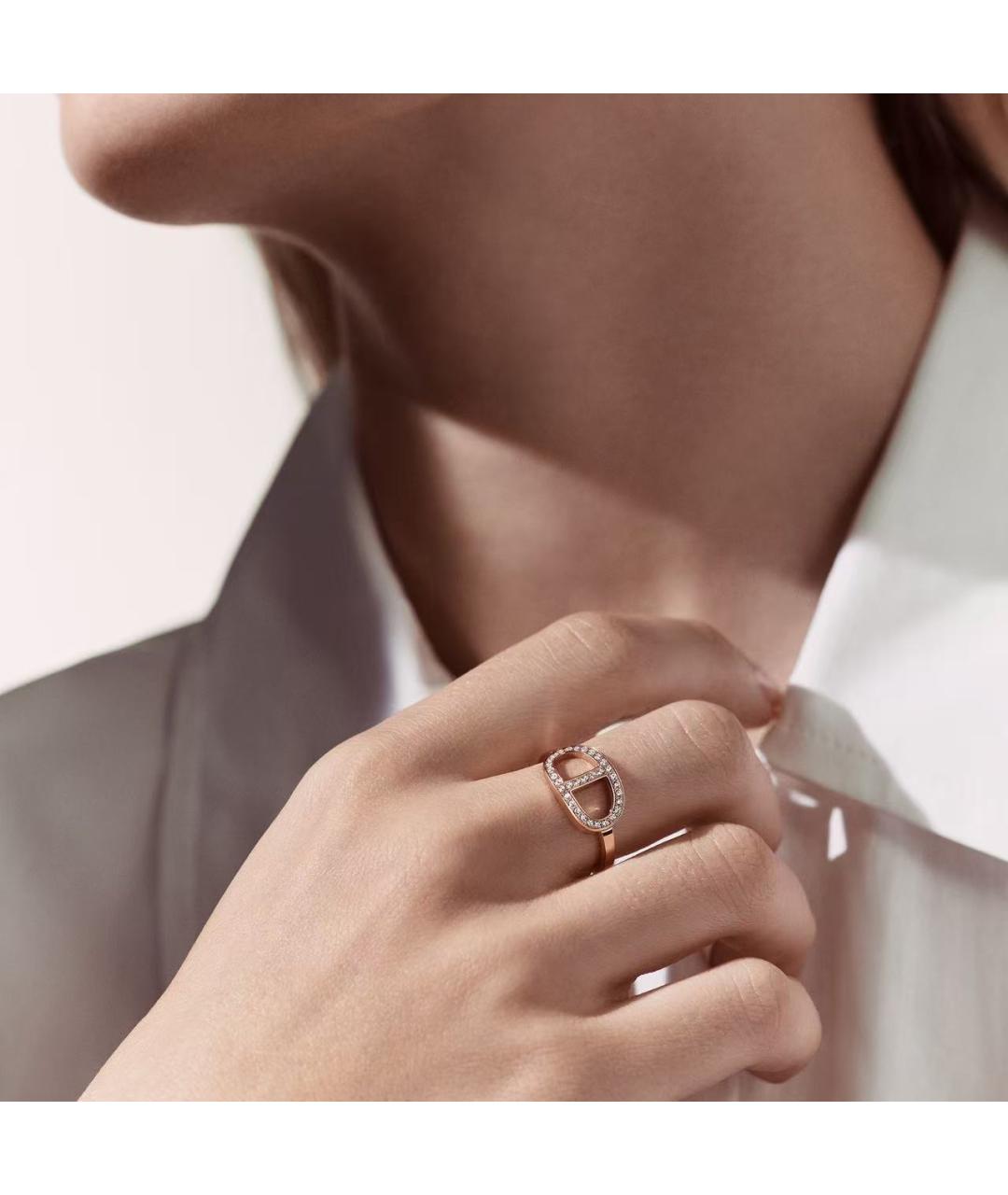HERMES Золотое кольцо из розового золота, фото 2