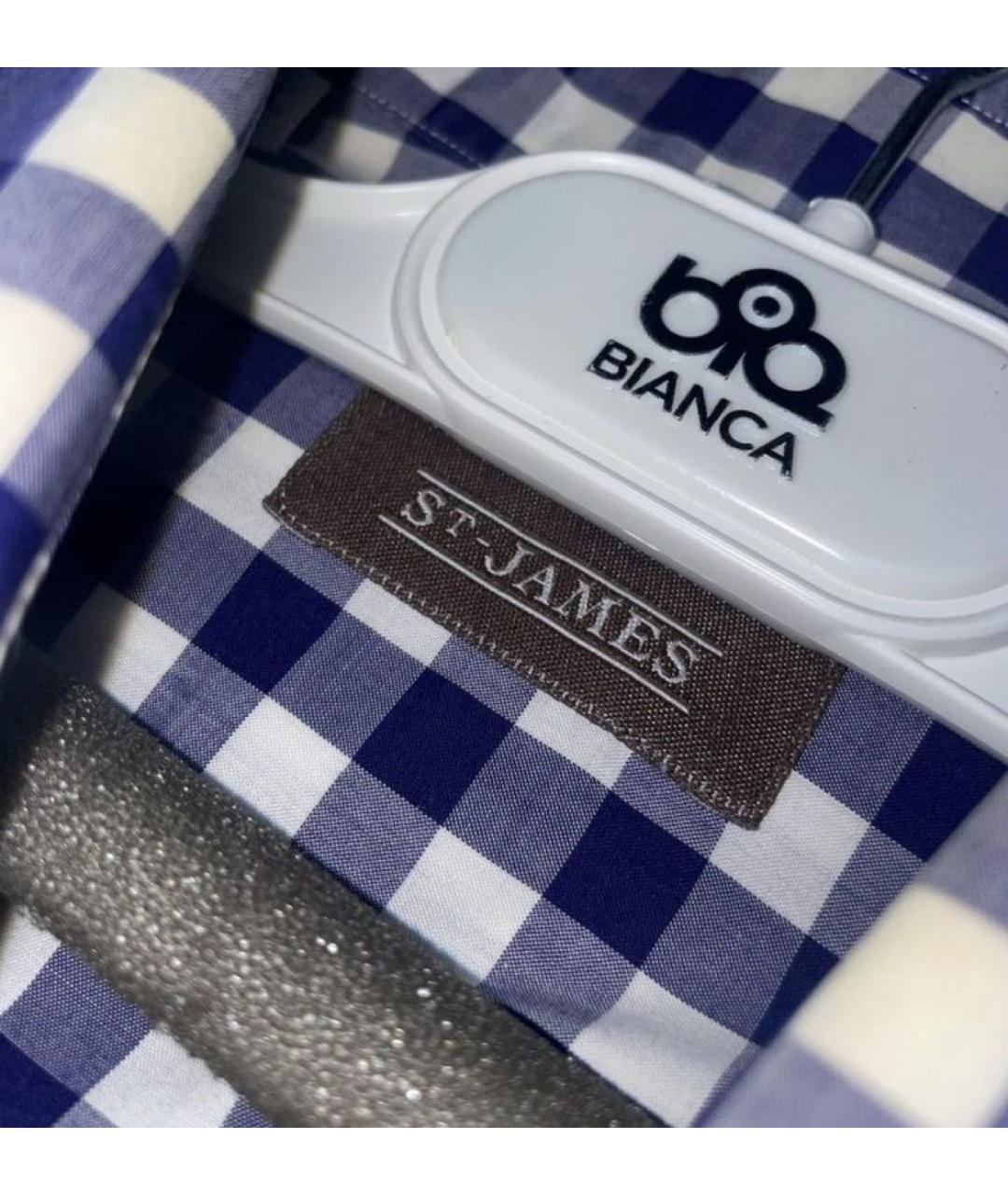 JAMES PERSE Синяя хлопковая классическая рубашка, фото 2