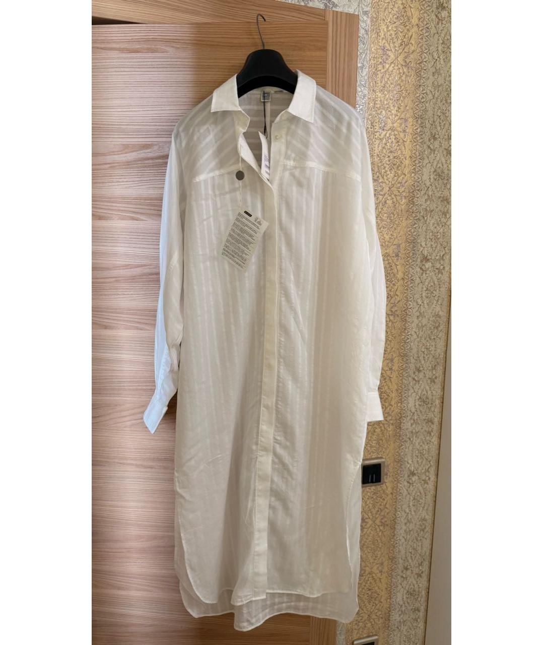 TOTEME Белое вискозное повседневное платье, фото 2