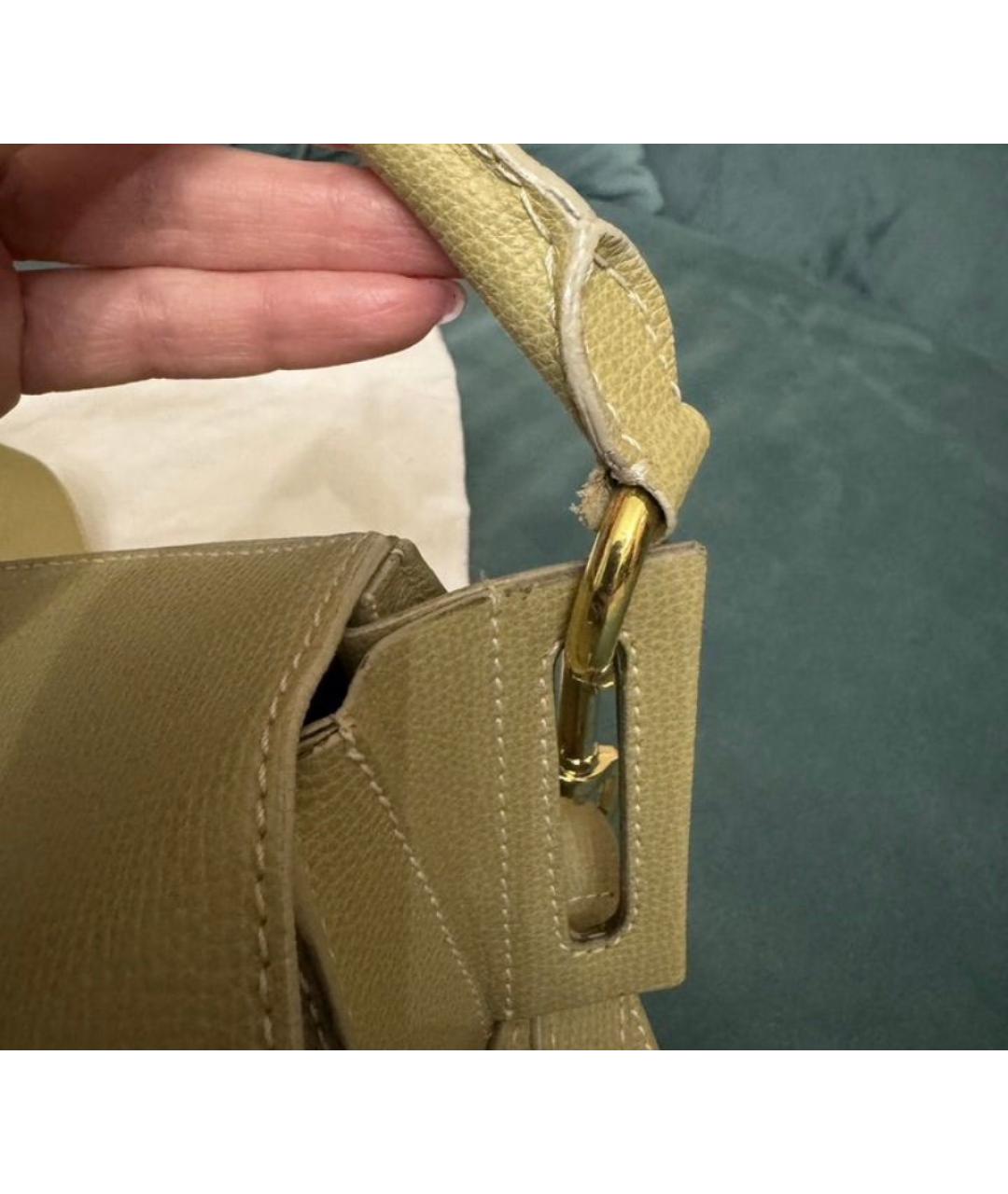 YUZEFI Зеленая замшевая сумка через плечо, фото 4