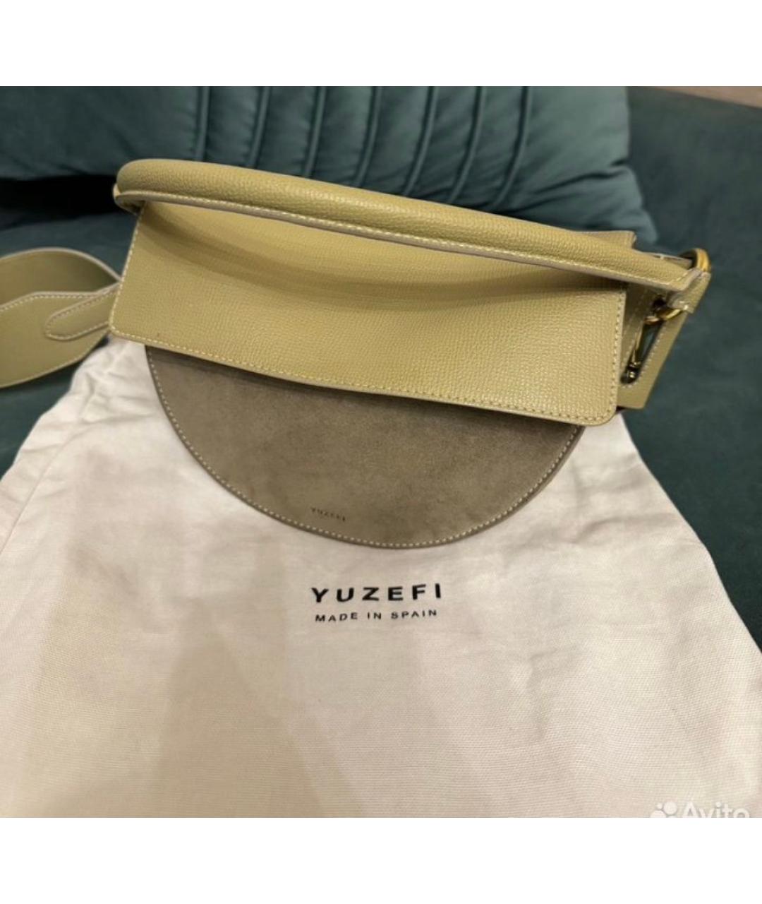 YUZEFI Зеленая замшевая сумка через плечо, фото 7