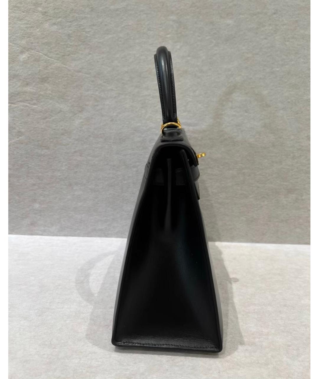 HERMES Черная кожаная сумка через плечо, фото 6