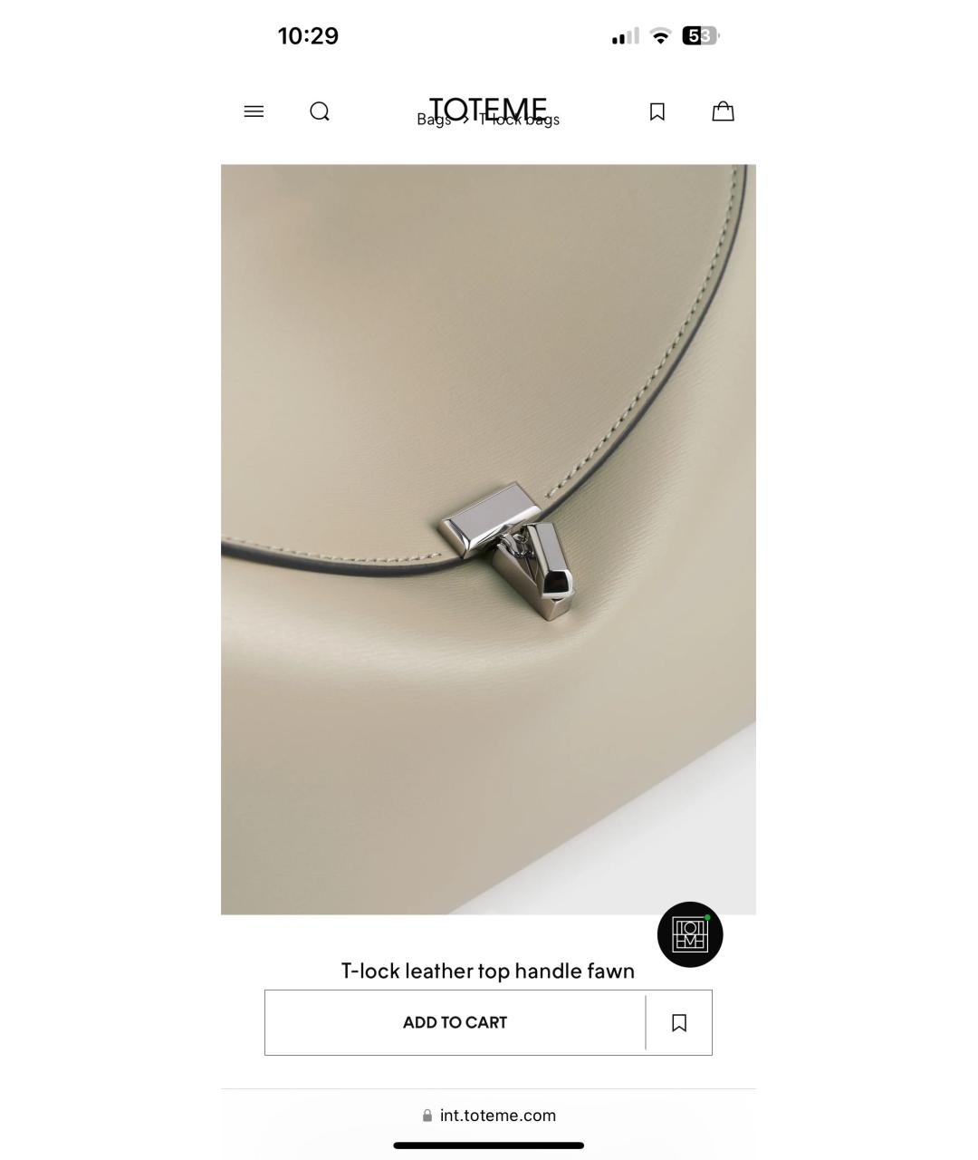 TOTEME Бежевая кожаная сумка через плечо, фото 3