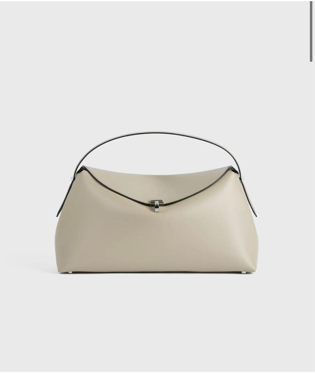 TOTEME Бежевая кожаная сумка через плечо, фото 4