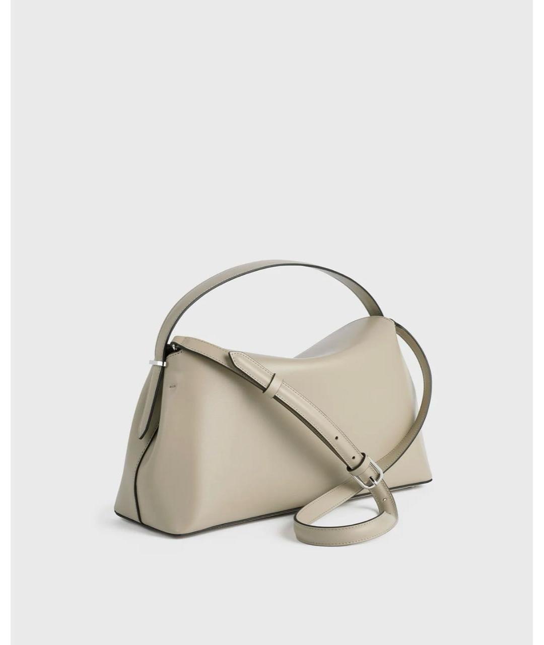 TOTEME Бежевая кожаная сумка через плечо, фото 2