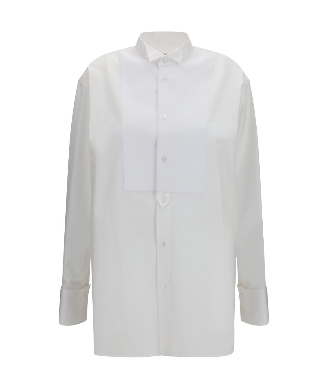 SAINT LAURENT Белая хлопковая рубашка, фото 1