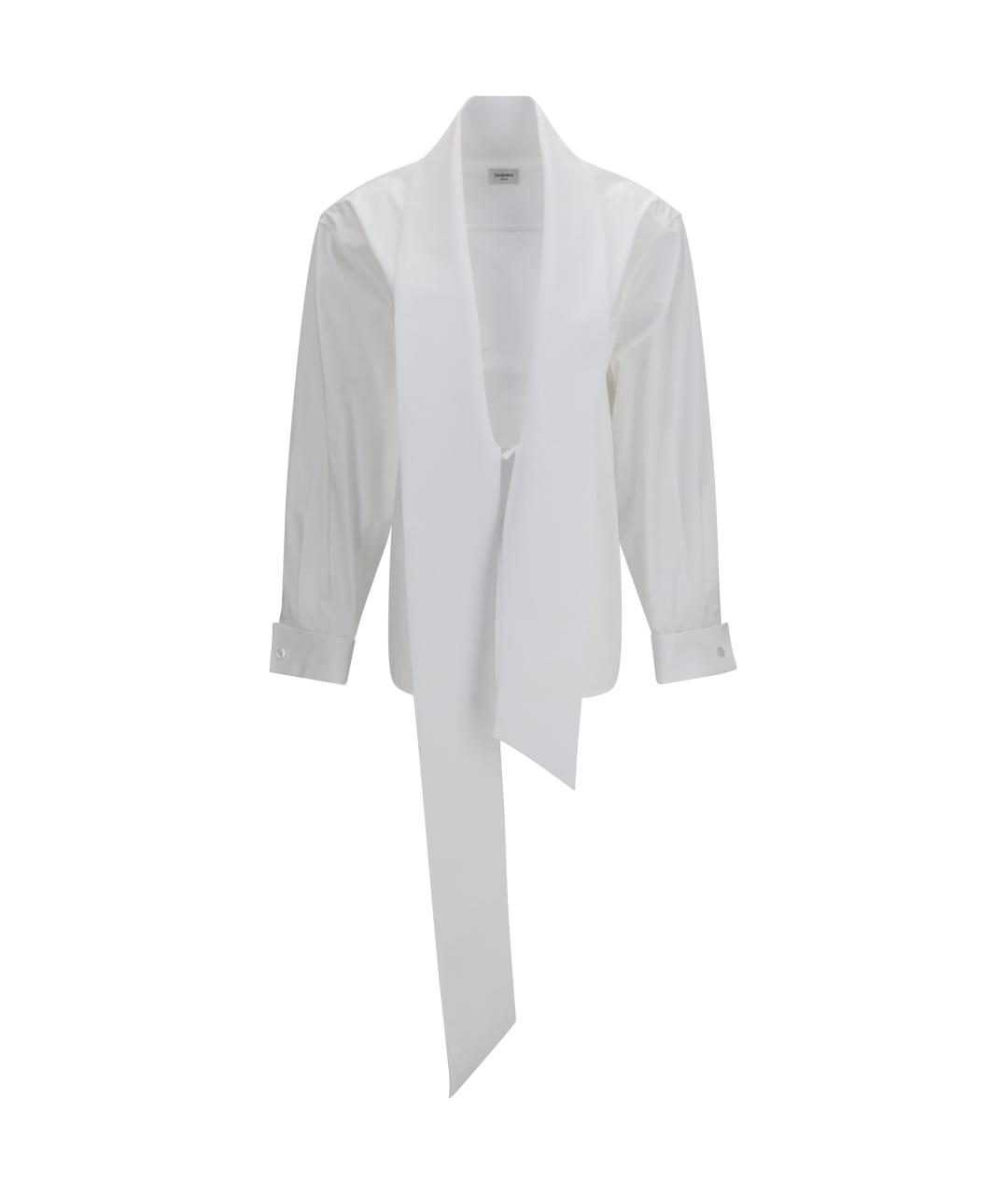 SAINT LAURENT Белая хлопковая рубашка, фото 1