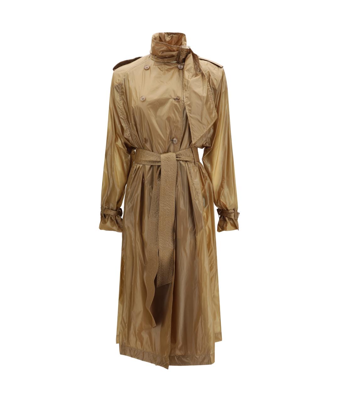 SAINT LAURENT Бежевый полиамидовый тренч/плащ, фото 1