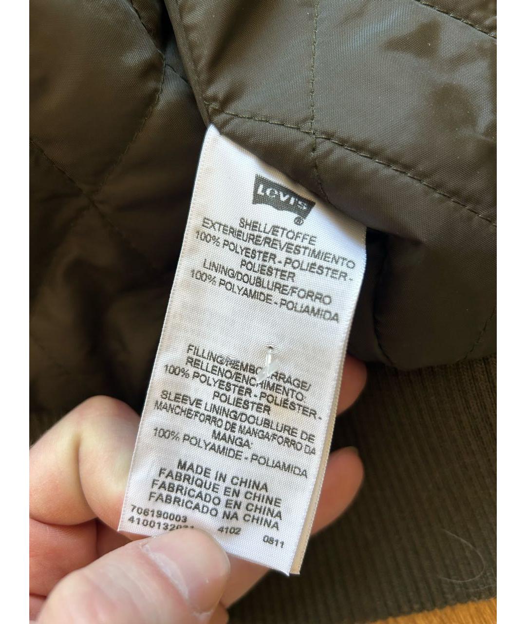 LEVI'S Хаки полиэстеровая куртка, фото 6