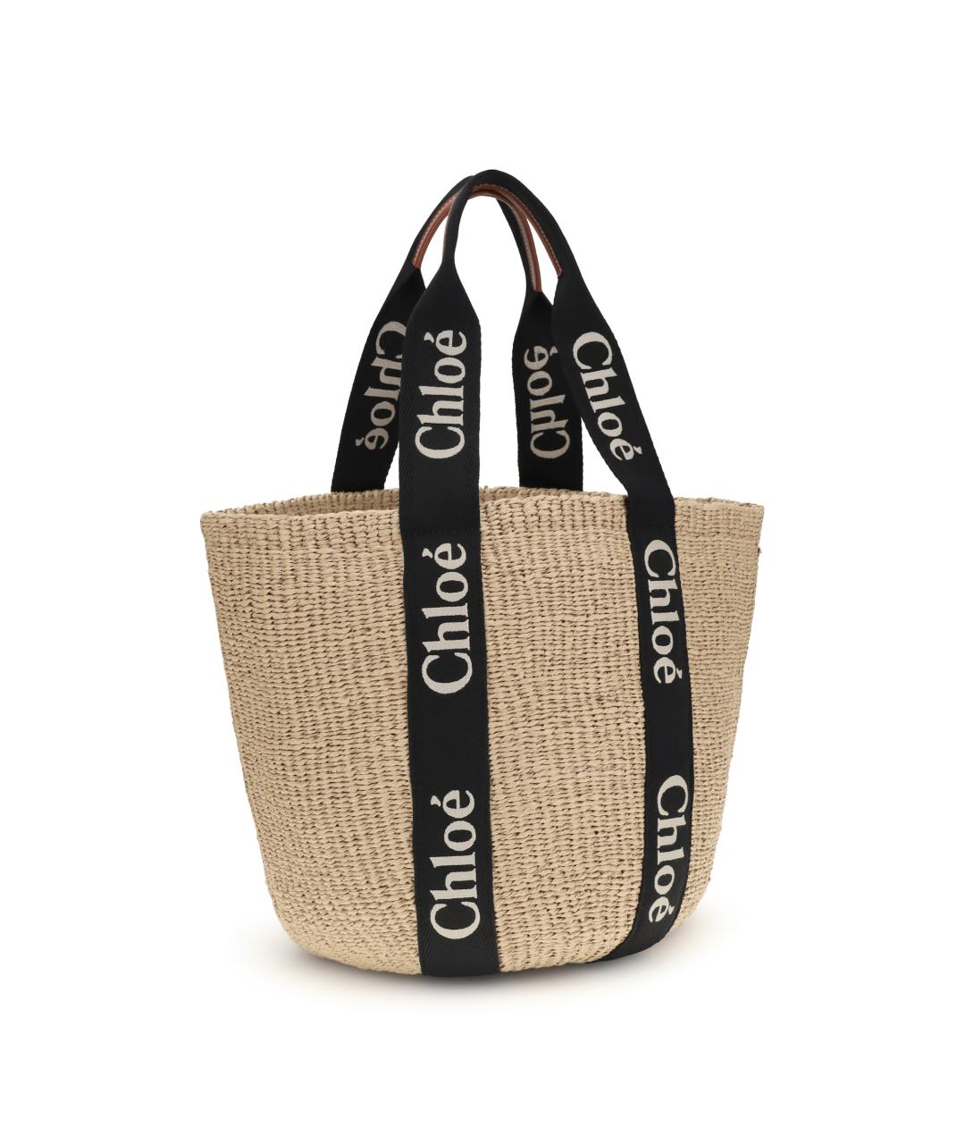 CHLOE Бежевая пелетеная сумка тоут, фото 2