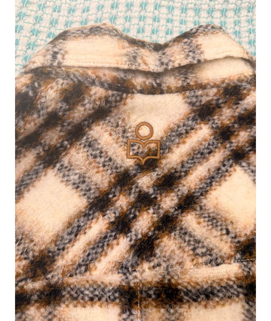 ISABEL MARANT ETOILE Коричневое шерстяное пальто, фото 4