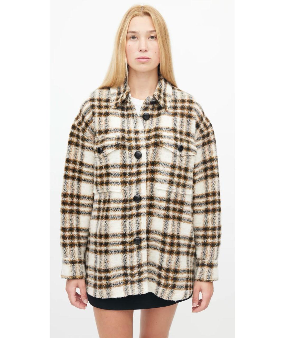 ISABEL MARANT ETOILE Коричневое шерстяное пальто, фото 6