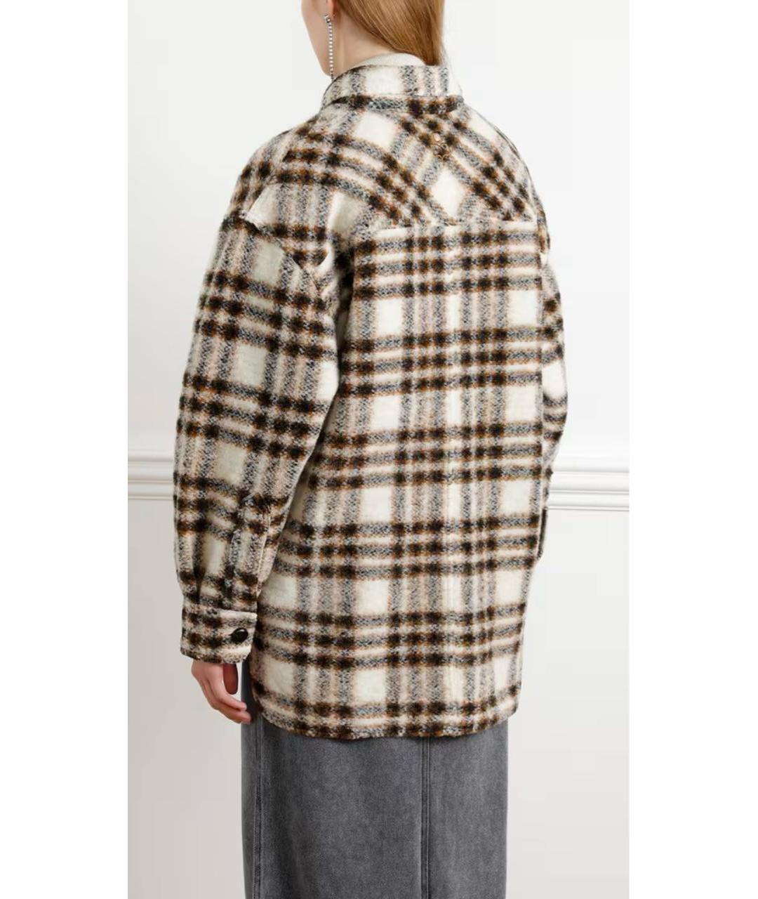 ISABEL MARANT ETOILE Коричневое шерстяное пальто, фото 7