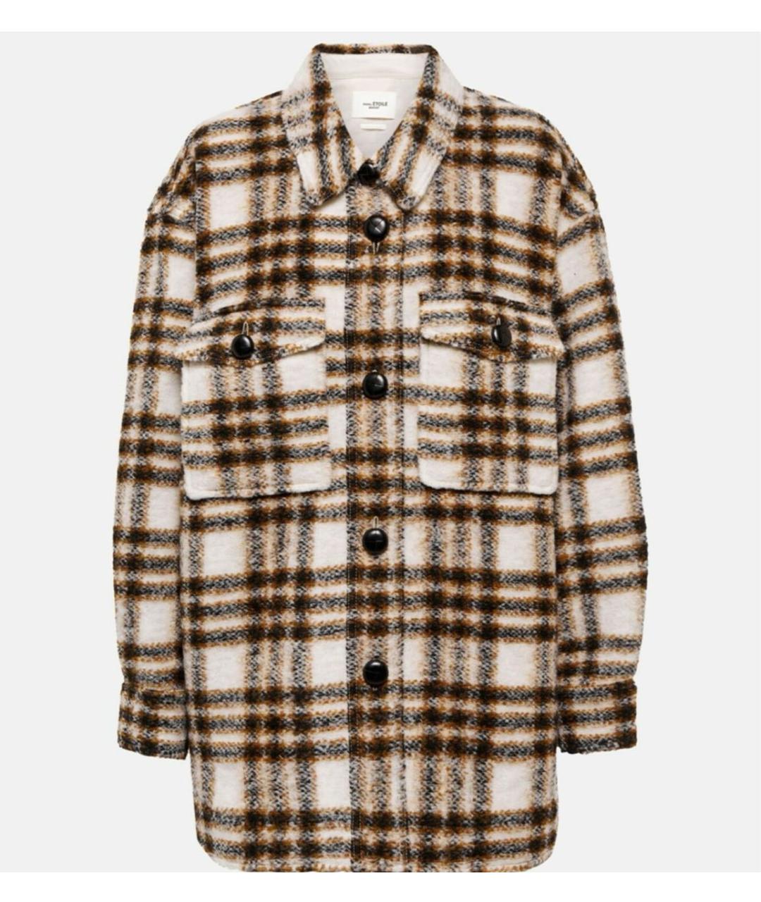 ISABEL MARANT ETOILE Коричневое шерстяное пальто, фото 9