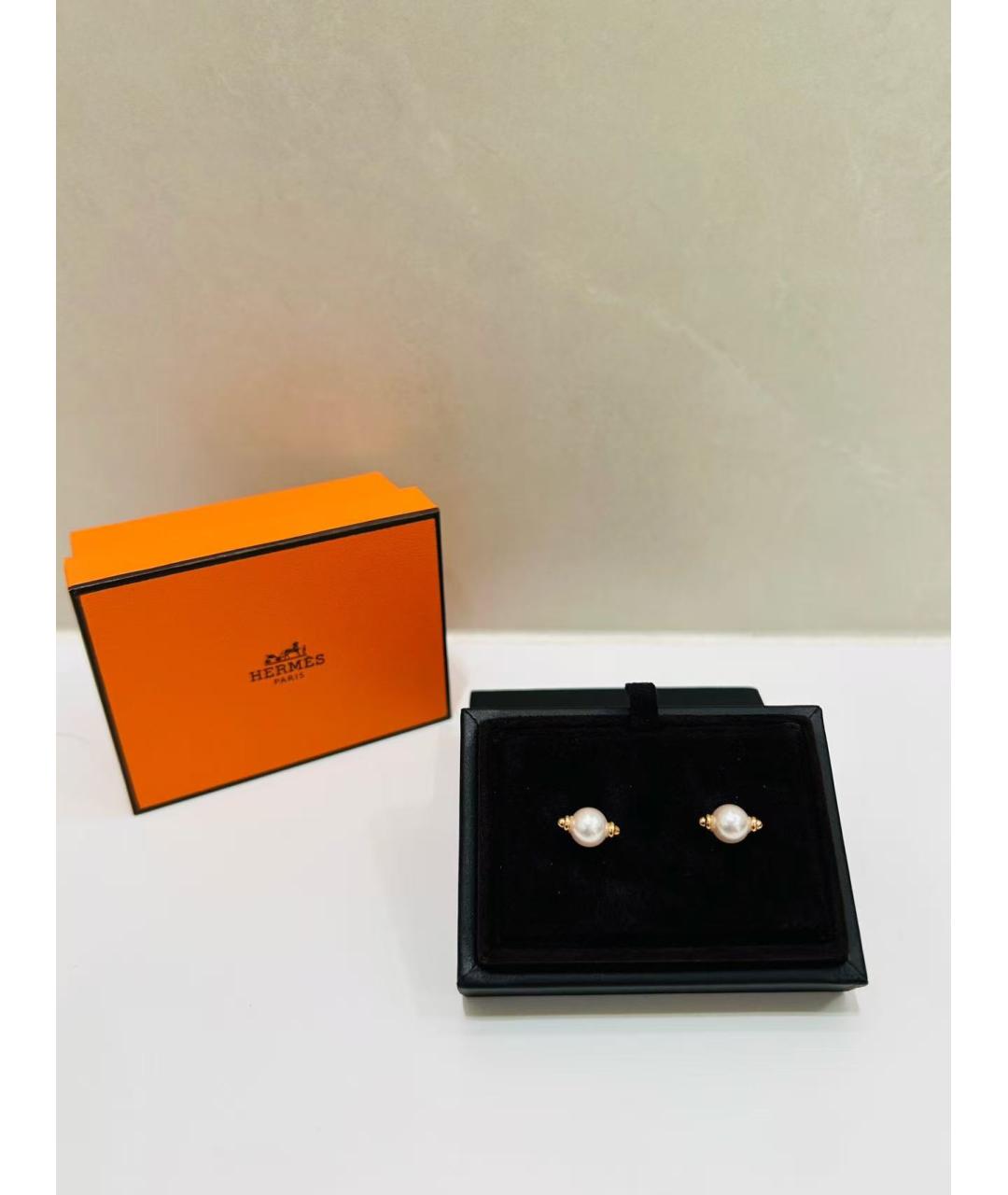 HERMES Золотые серьги, фото 2