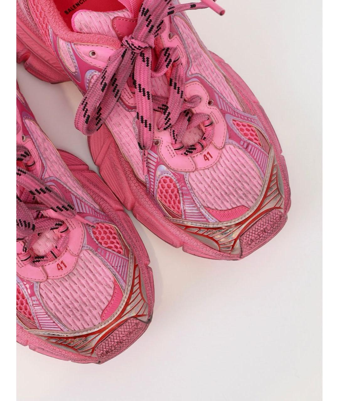 BALENCIAGA Розовые текстильные кроссовки, фото 7