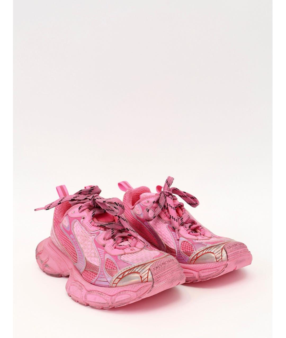 BALENCIAGA Розовые текстильные кроссовки, фото 2
