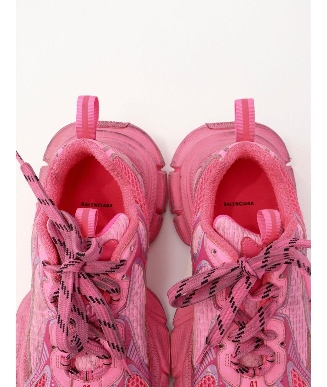 BALENCIAGA Розовые текстильные кроссовки, фото 3