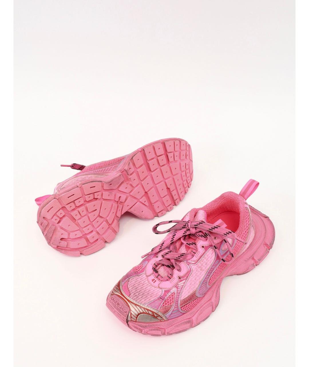 BALENCIAGA Розовые текстильные кроссовки, фото 8
