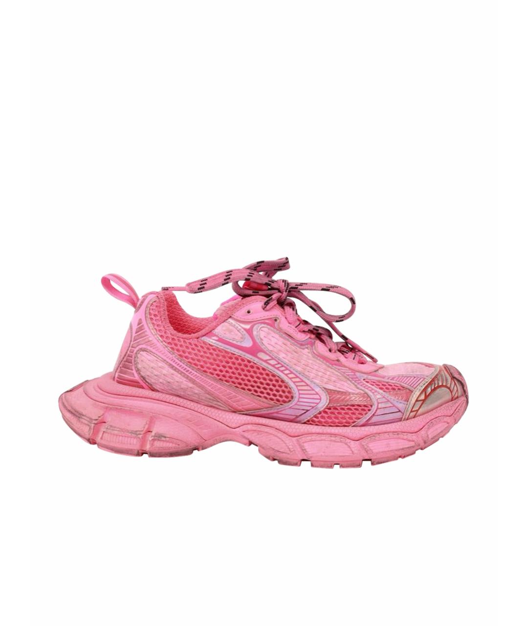 BALENCIAGA Розовые текстильные кроссовки, фото 1