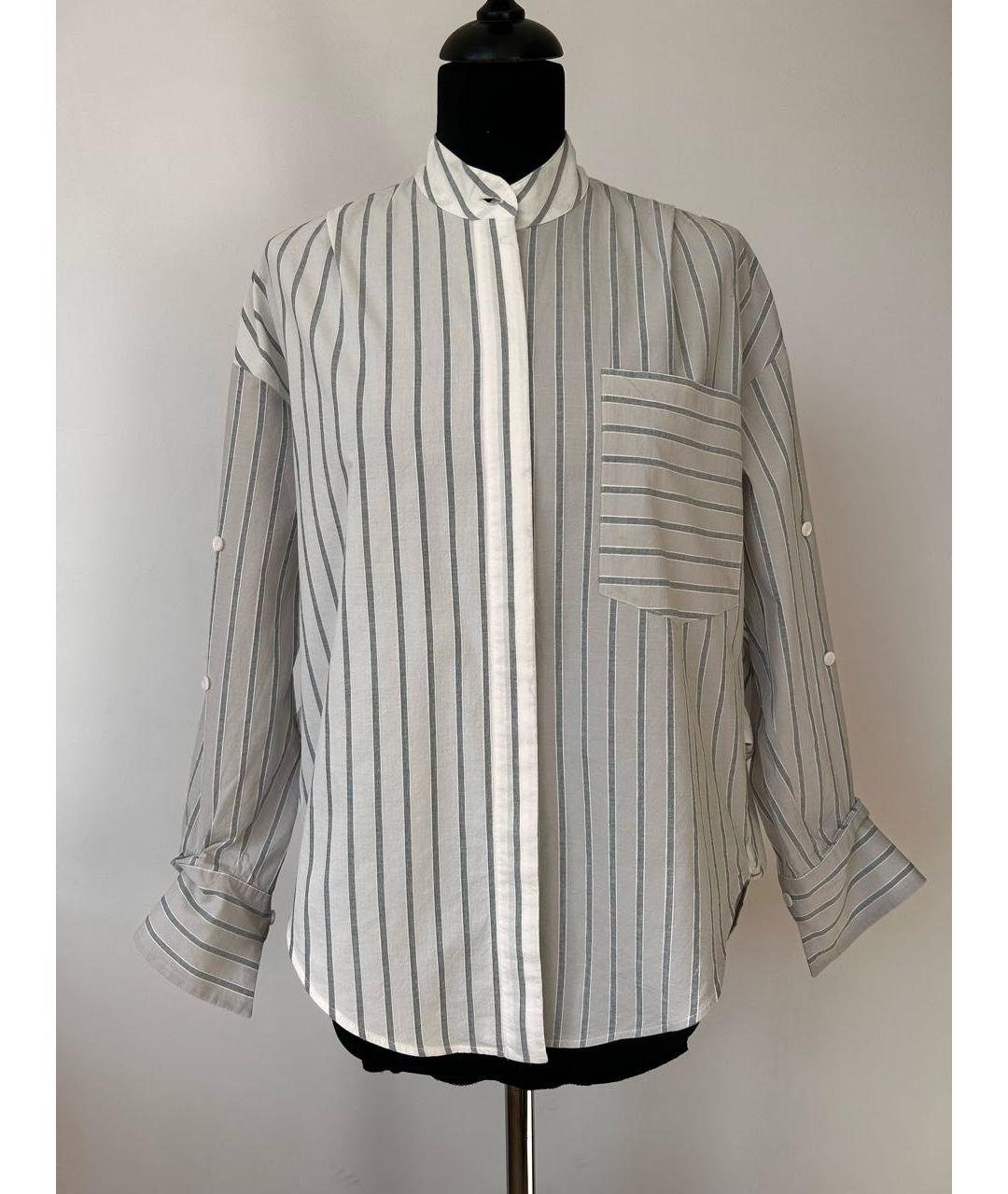 LORENA ANTONIAZZI Серая хлопковая рубашка, фото 9