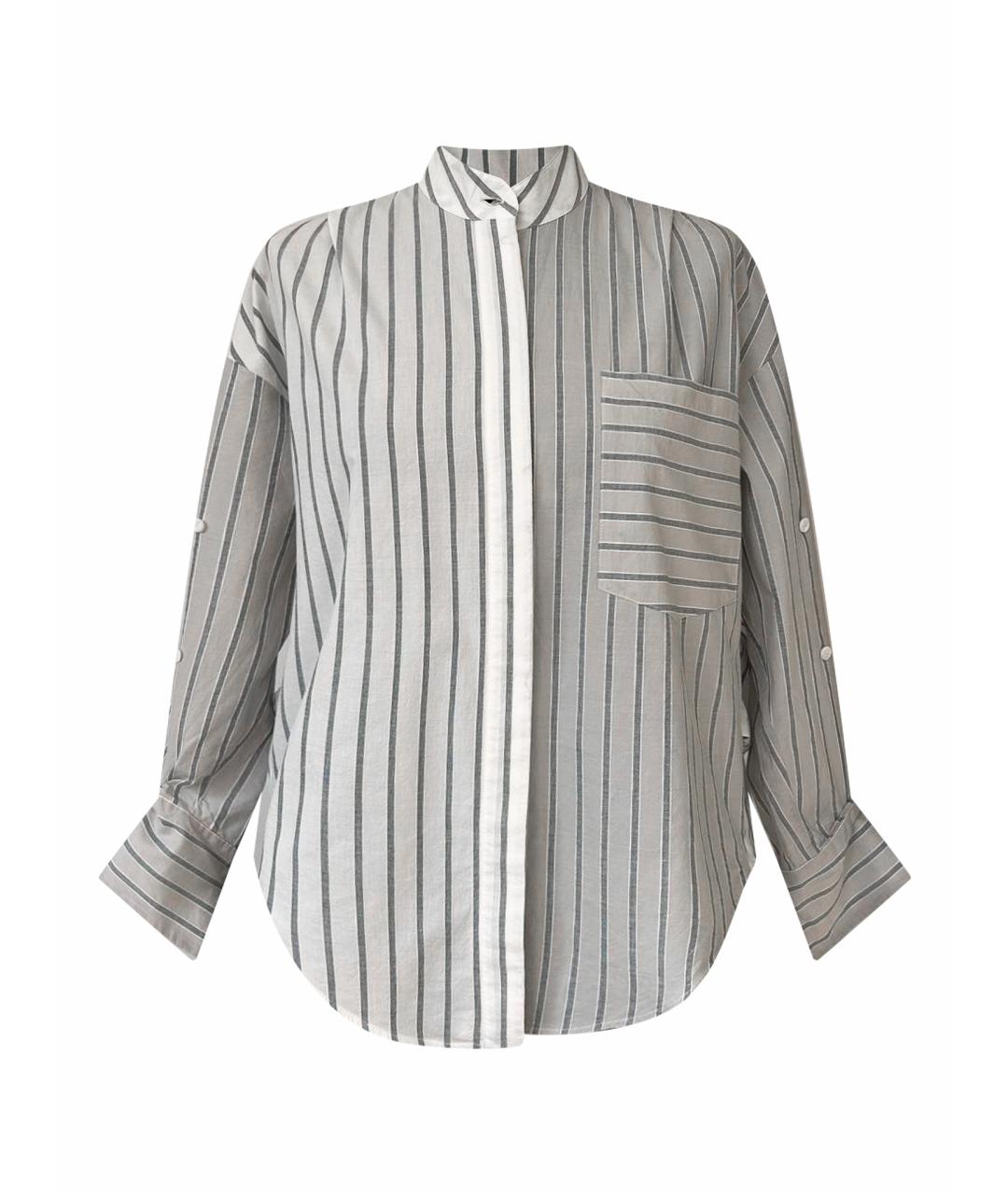 LORENA ANTONIAZZI Серая хлопковая рубашка, фото 1