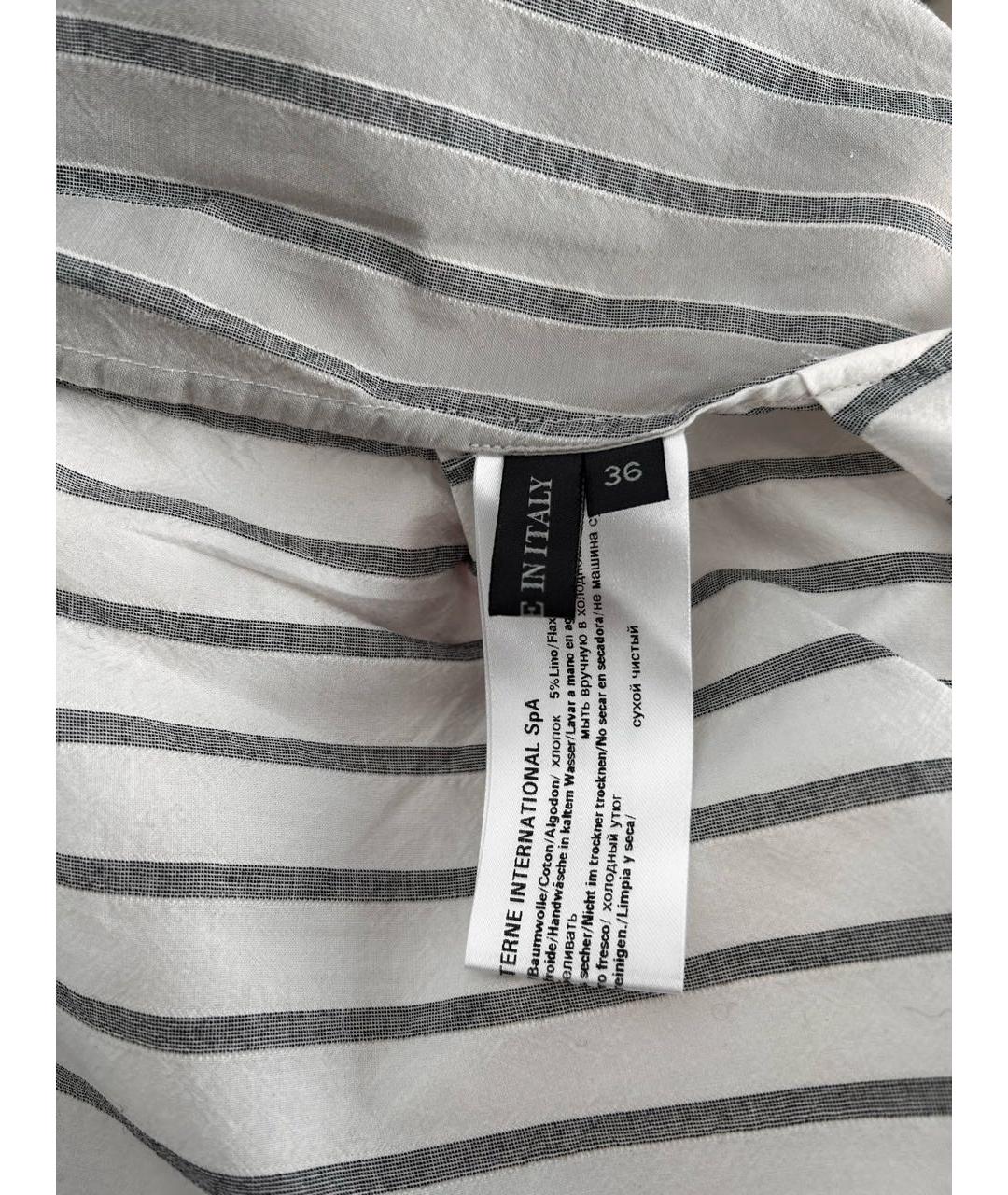 LORENA ANTONIAZZI Серая хлопковая рубашка, фото 4