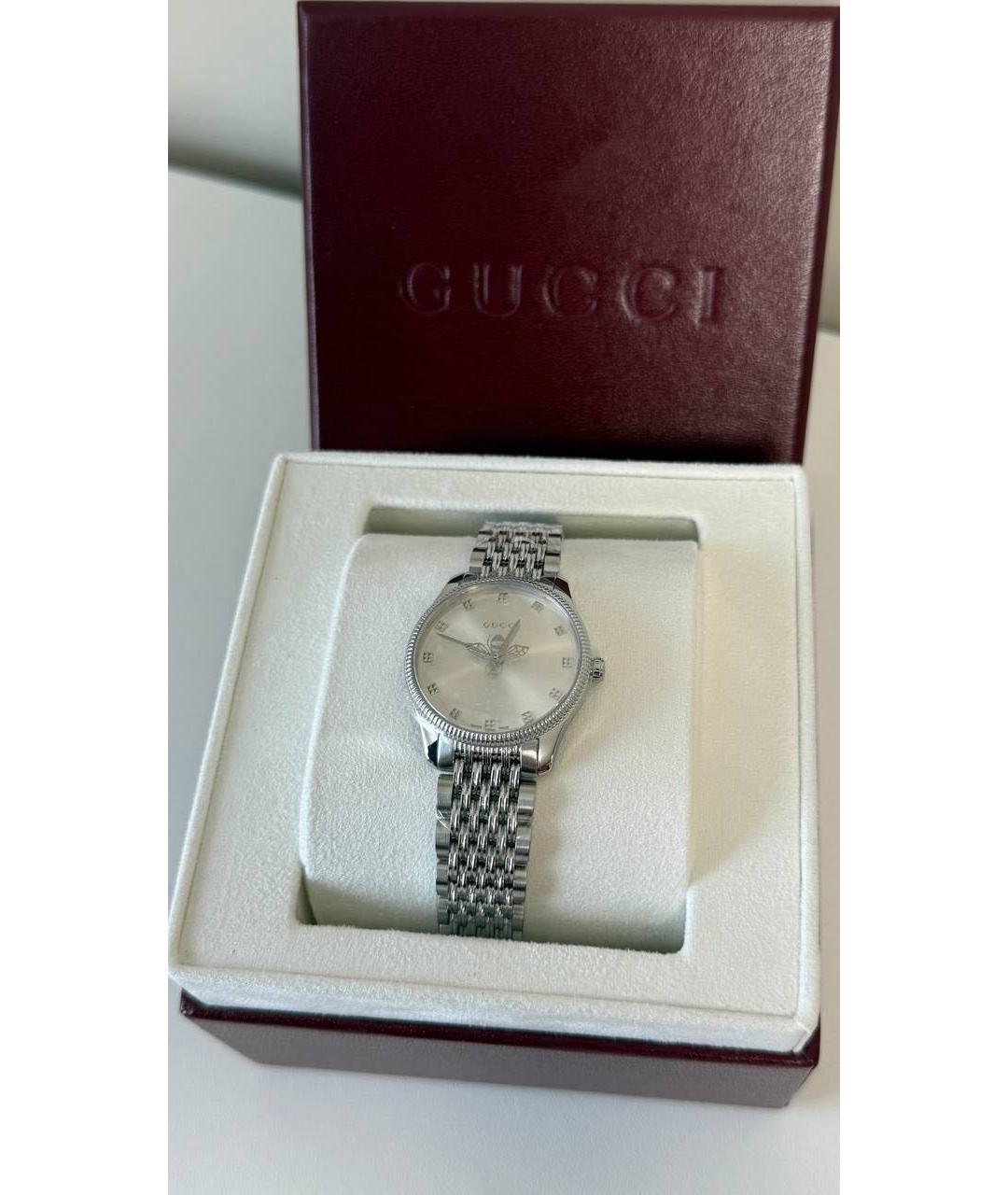 GUCCI Серебряные часы, фото 2