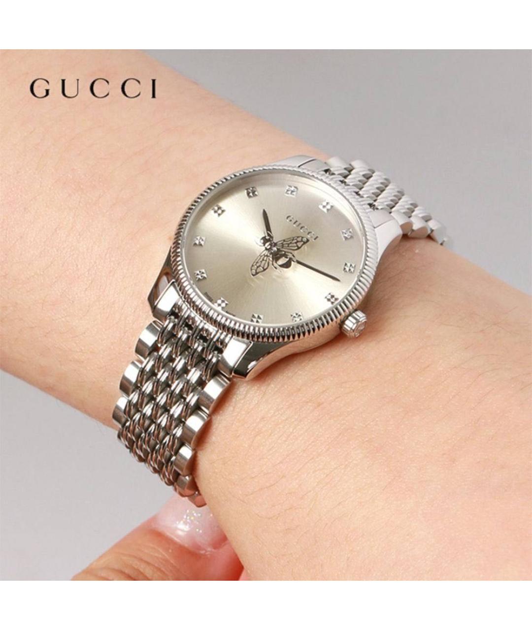 GUCCI Серебряные часы, фото 5