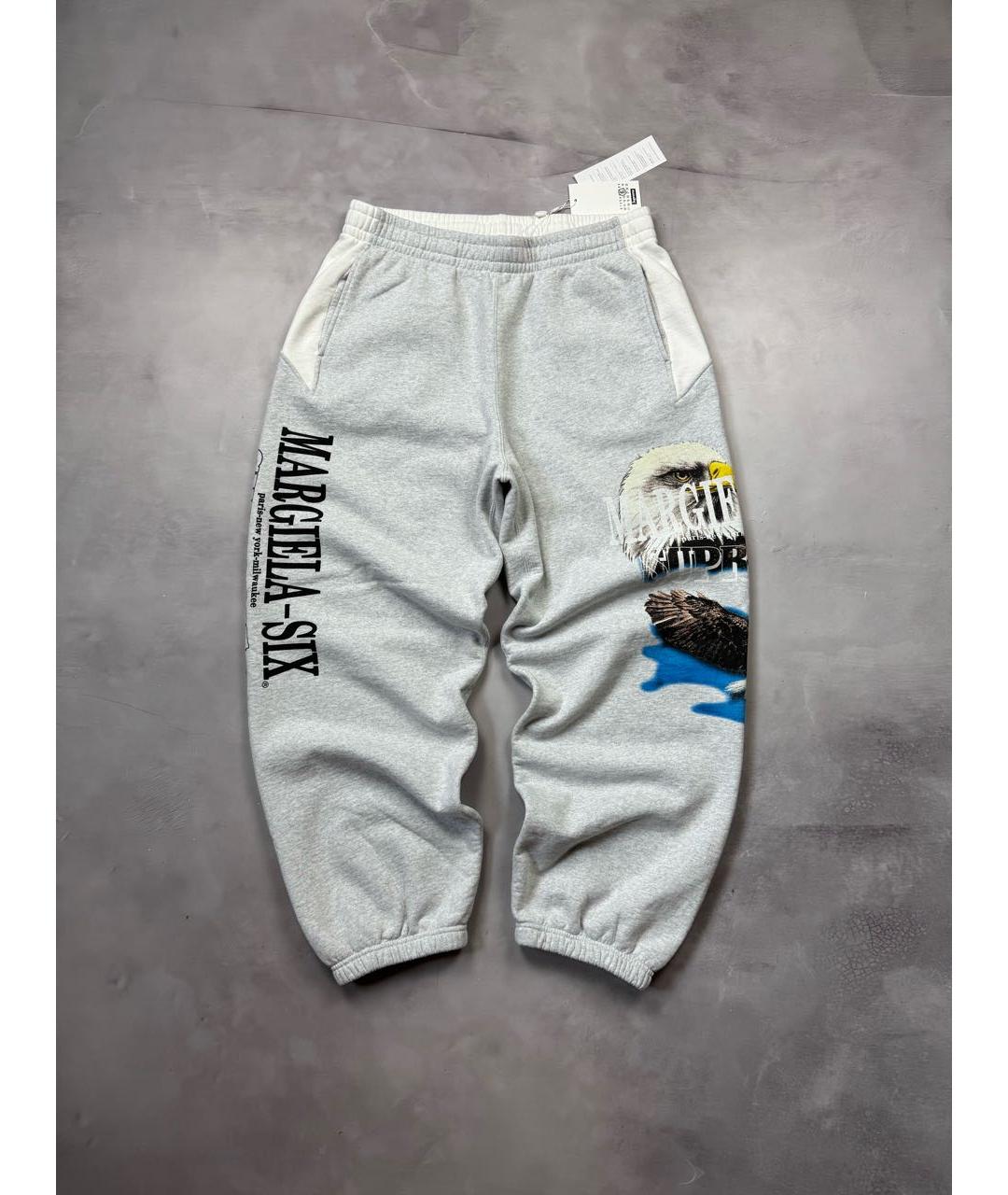 SUPREME Серые хлопковые повседневные брюки, фото 9