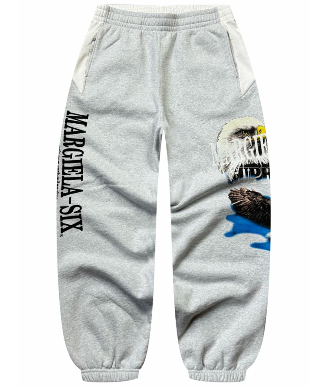 SUPREME Серые хлопковые повседневные брюки, фото 1