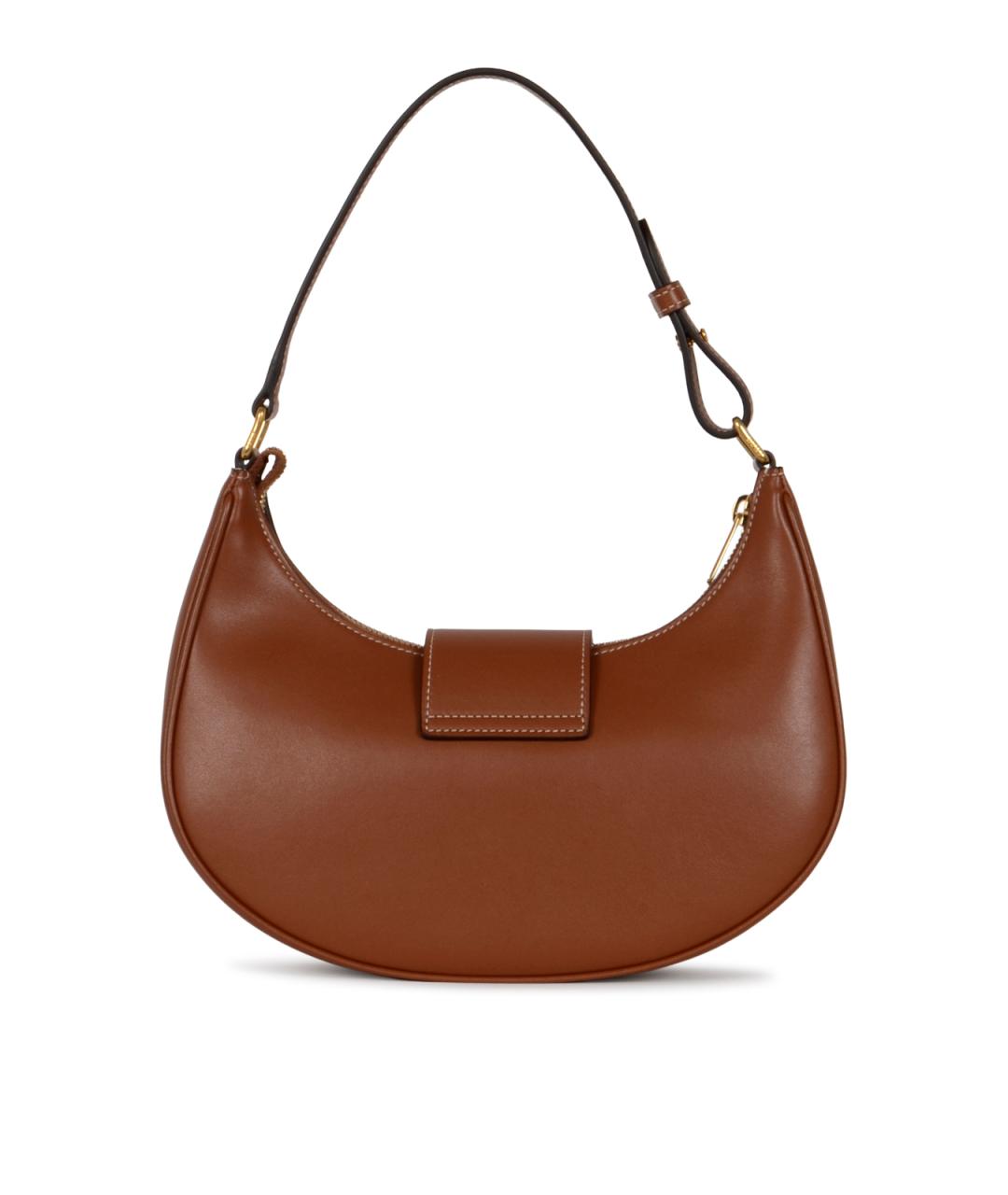 CELINE Коричневая кожаная сумка через плечо, фото 3