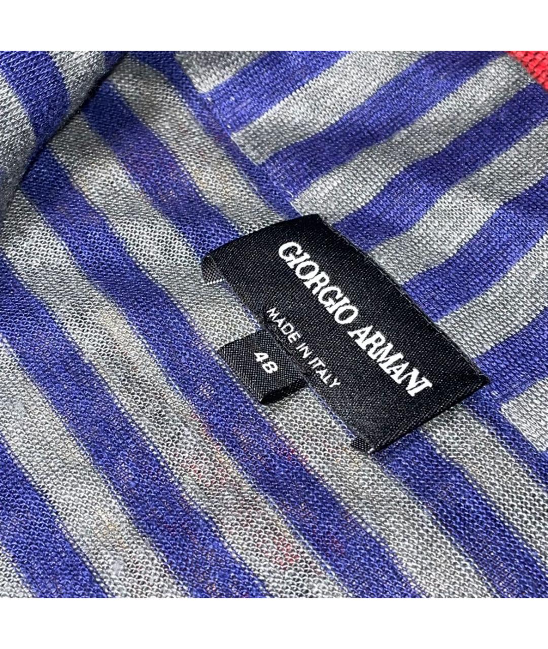 GIORGIO ARMANI Синий хлопковый джемпер / свитер, фото 2