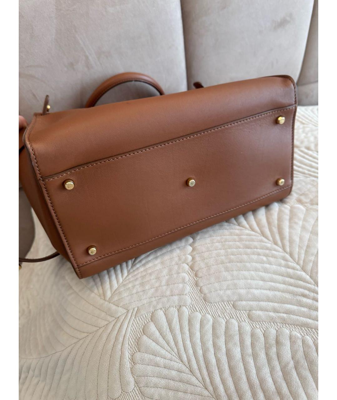 DOLCE&GABBANA Коричневая кожаная сумка через плечо, фото 4