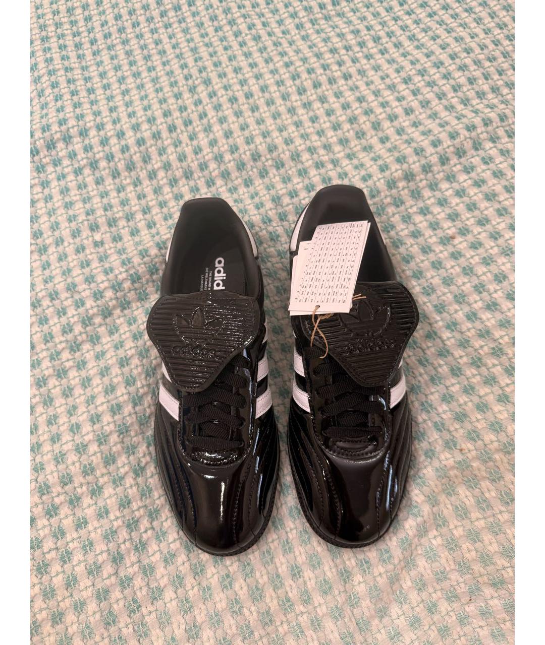 ADIDAS Черные кожаные кеды, фото 4