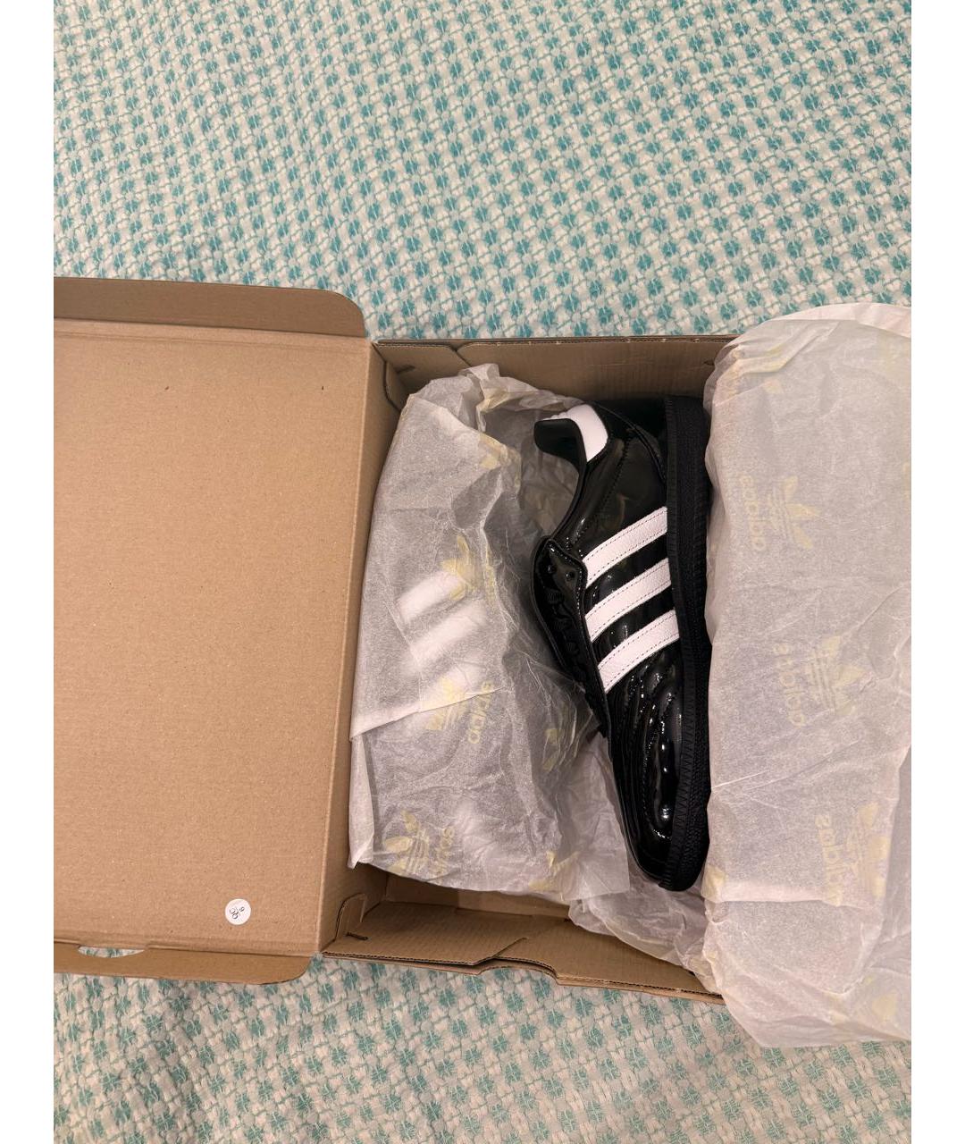 ADIDAS Черные кожаные кеды, фото 3