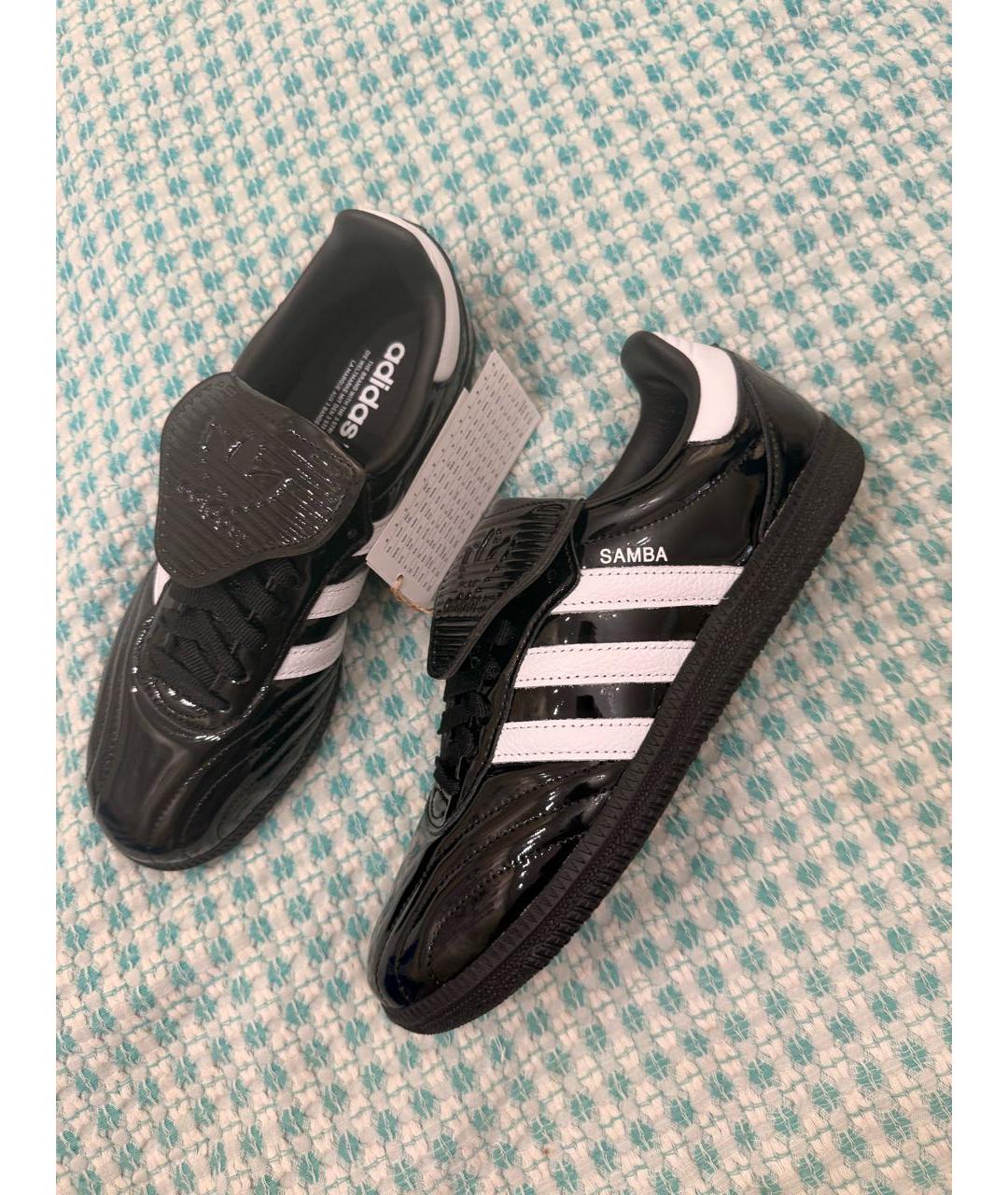 ADIDAS Черные кожаные кеды, фото 5