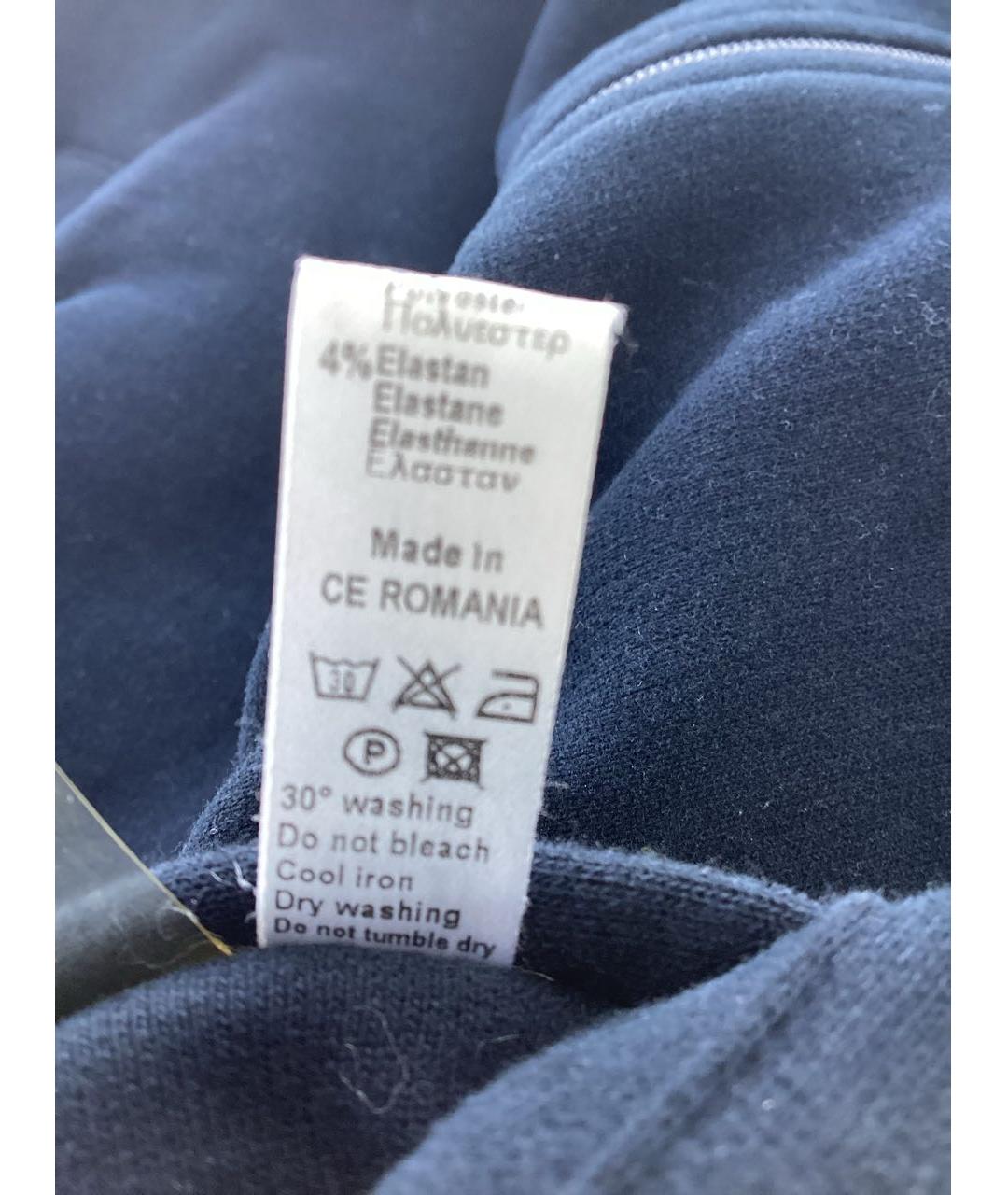 EA7 Темно-синяя хлопковая куртка, фото 5