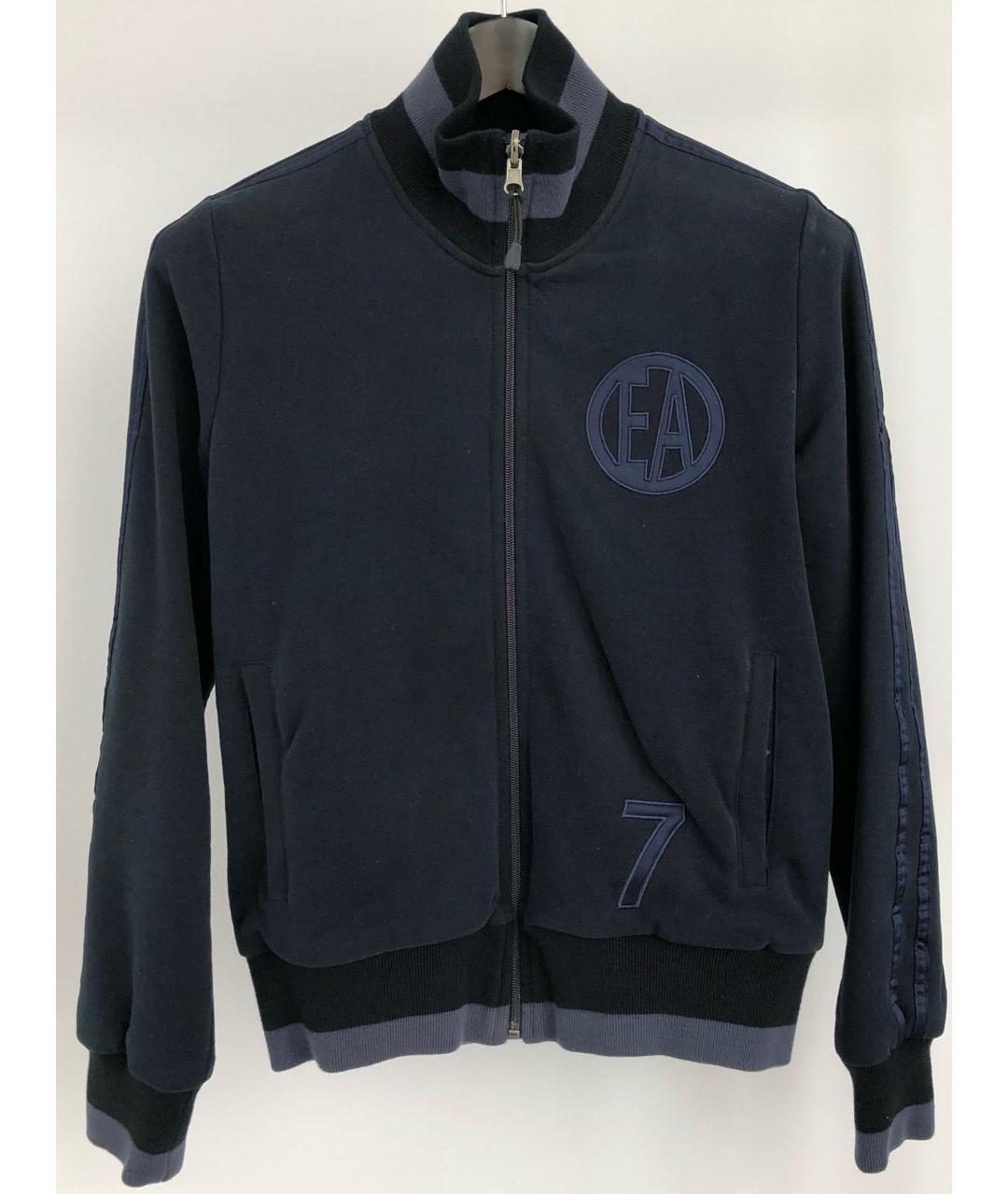 EA7 Темно-синяя хлопковая куртка, фото 9