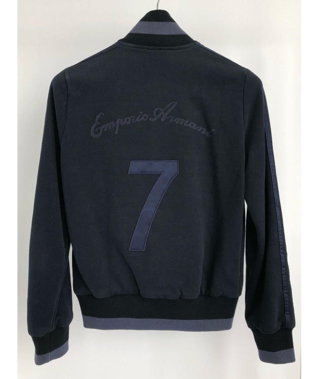 EA7 Темно-синяя хлопковая куртка, фото 2