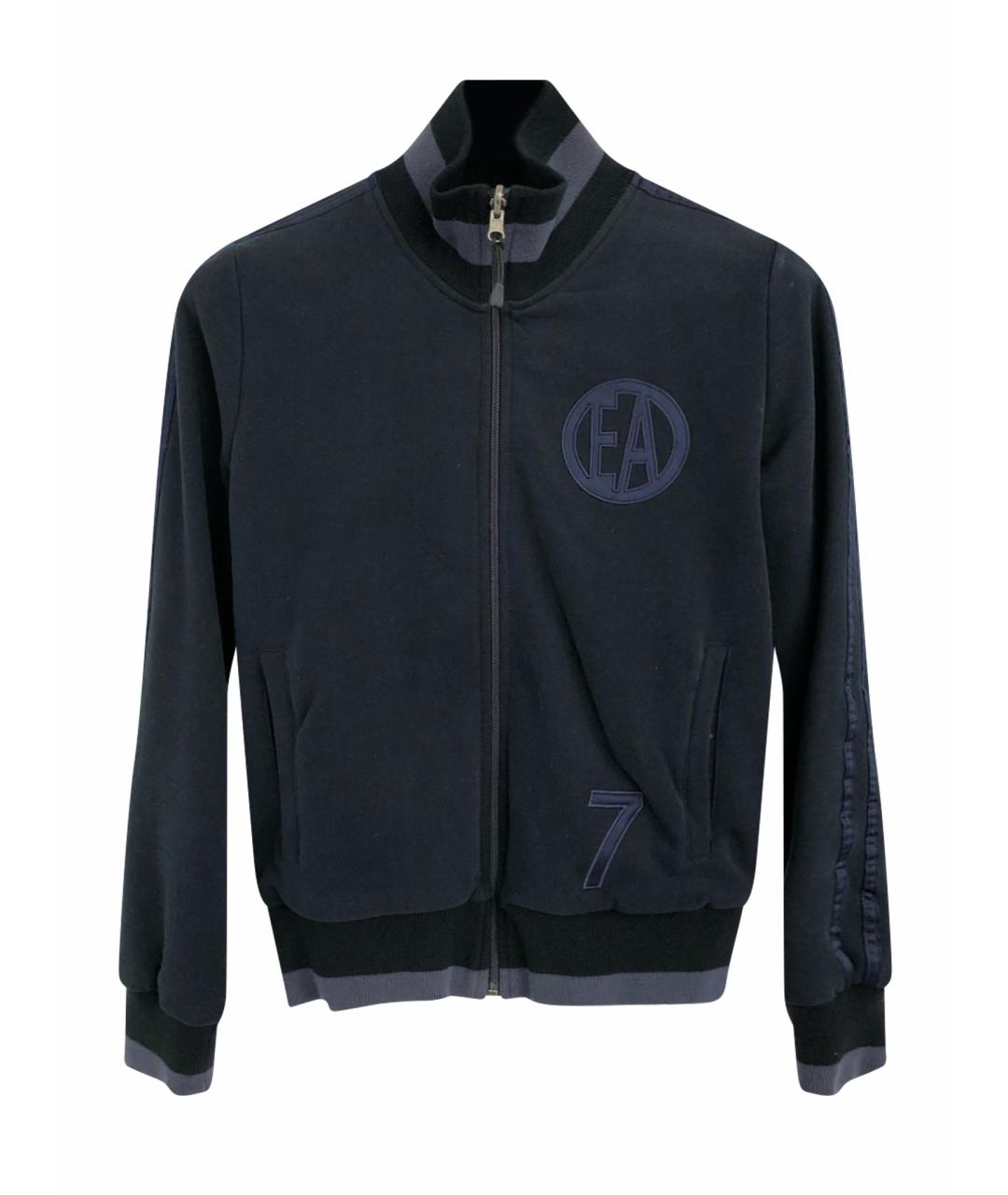 EA7 Темно-синяя хлопковая куртка, фото 1