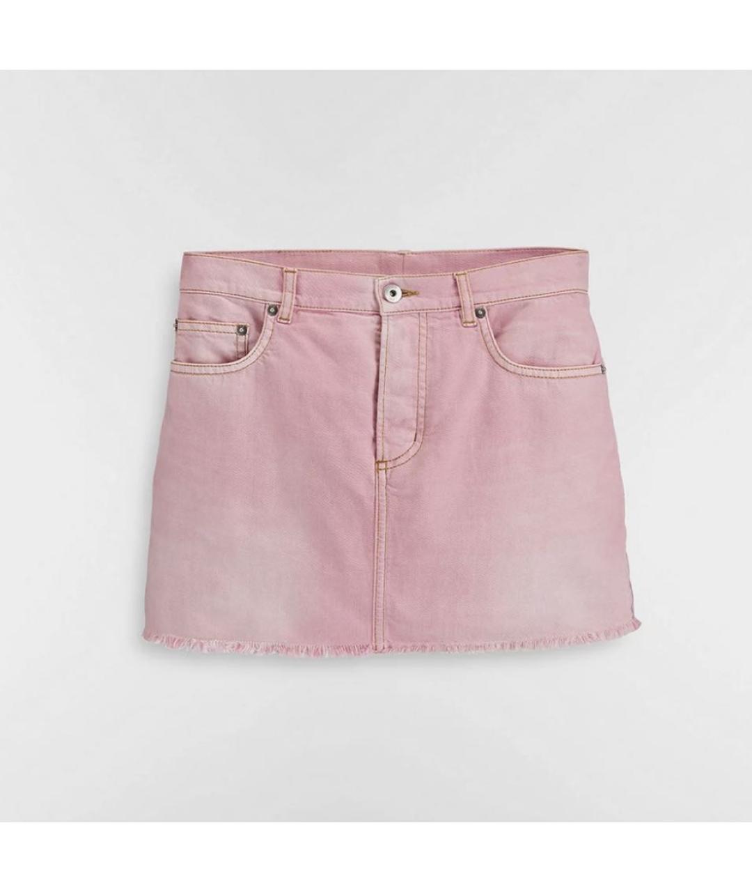 CHRISTIAN DIOR Розовая хлопковая юбка мини, фото 5