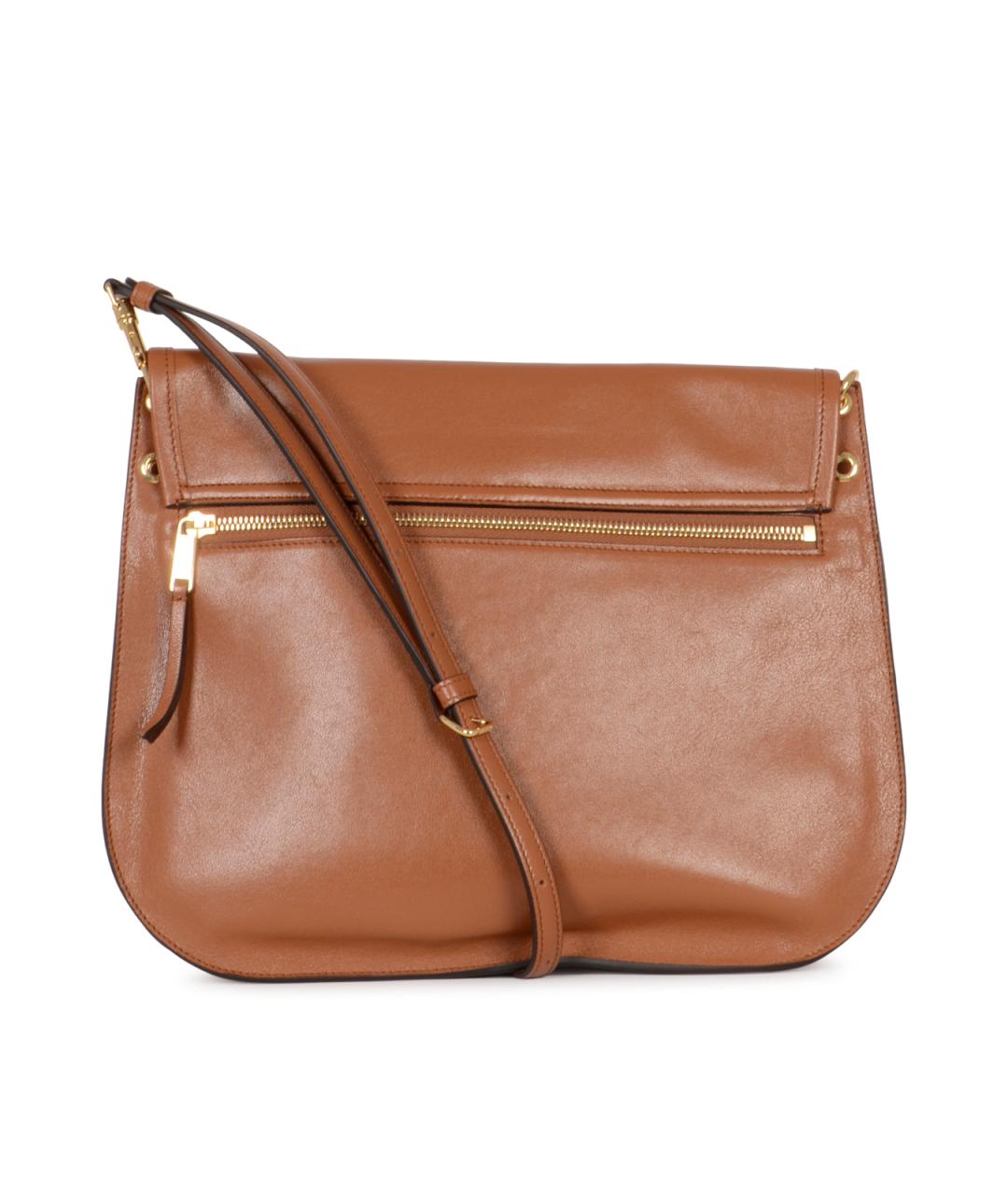 CELINE Бежевая кожаная сумка через плечо, фото 3