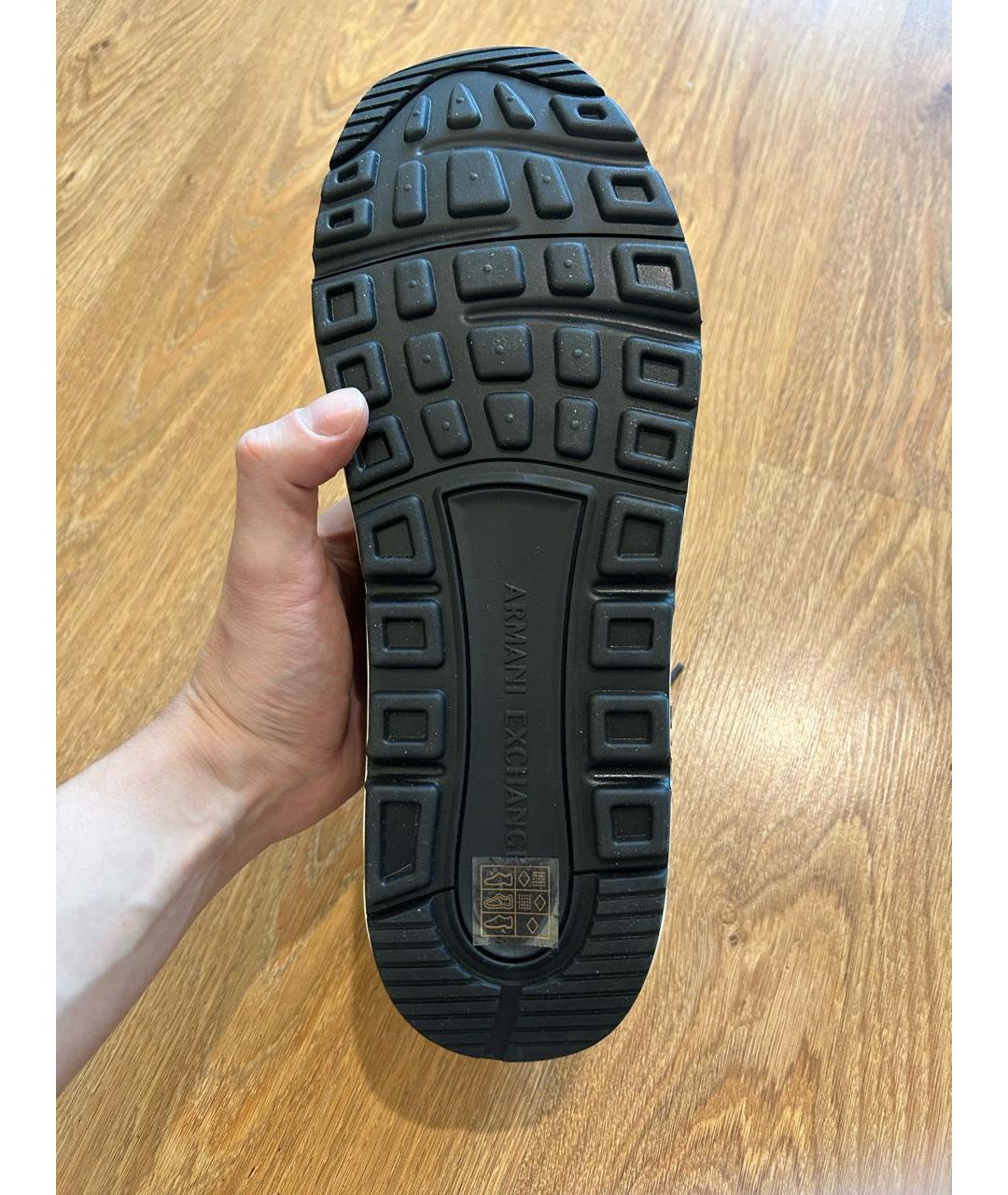 ARMANI EXCHANGE Черные высокие кроссовки / кеды из искусственной кожи, фото 8