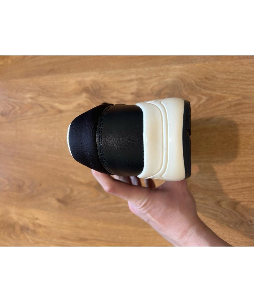 ARMANI EXCHANGE Черные высокие кроссовки / кеды из искусственной кожи, фото 4