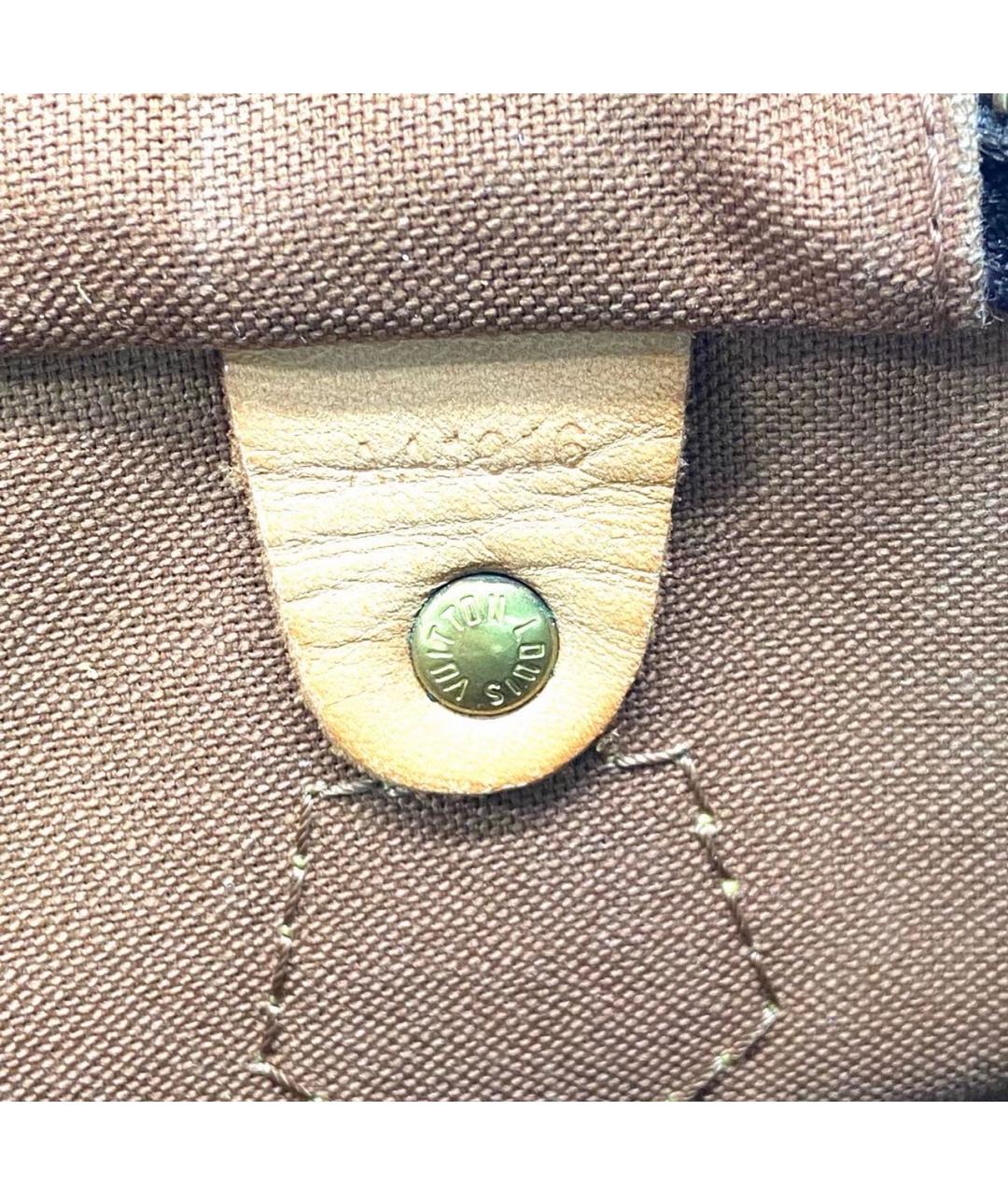 LOUIS VUITTON Коричневая кожаная сумка с короткими ручками, фото 4