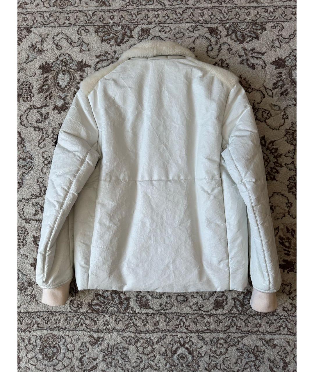 STONE ISLAND Белая кожаная дубленка/шуба, фото 2