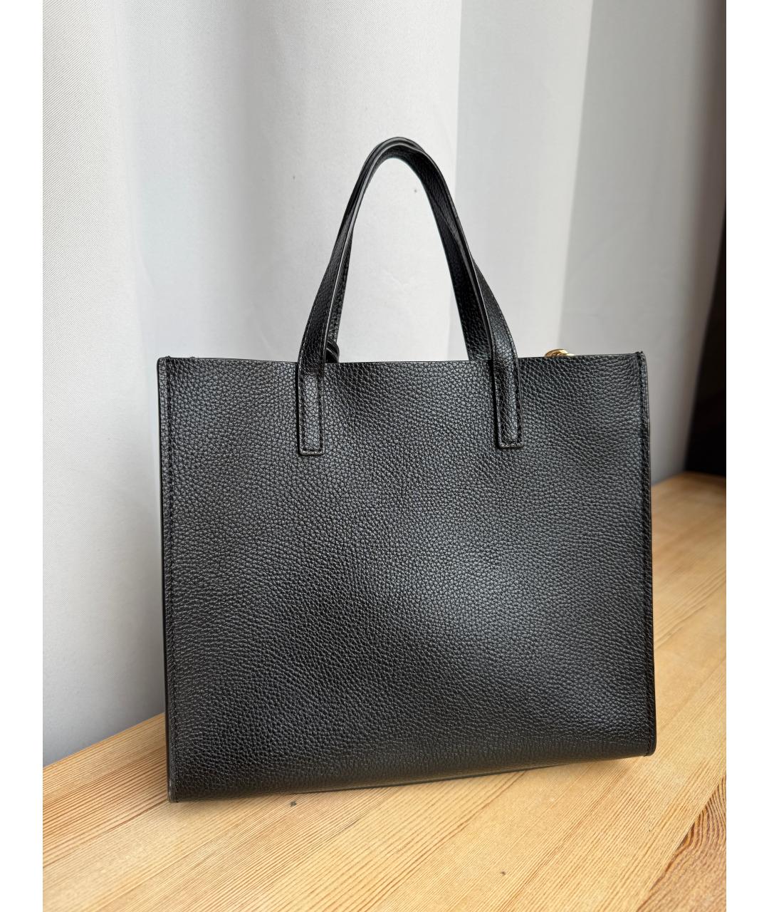 MARC JACOBS Черная кожаная сумка тоут, фото 3