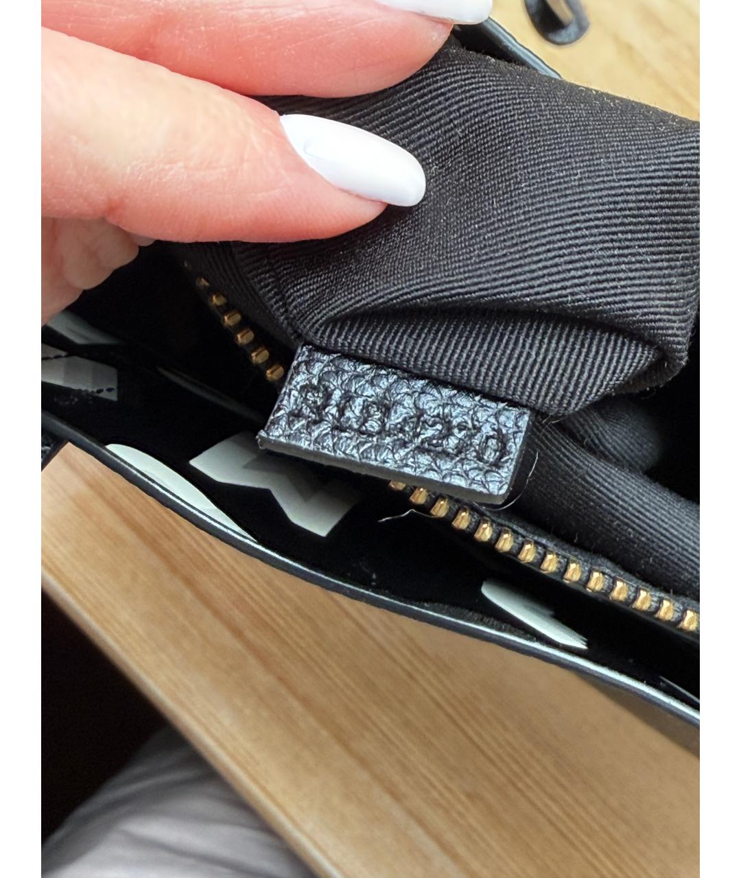 MARC JACOBS Черная кожаная сумка тоут, фото 6