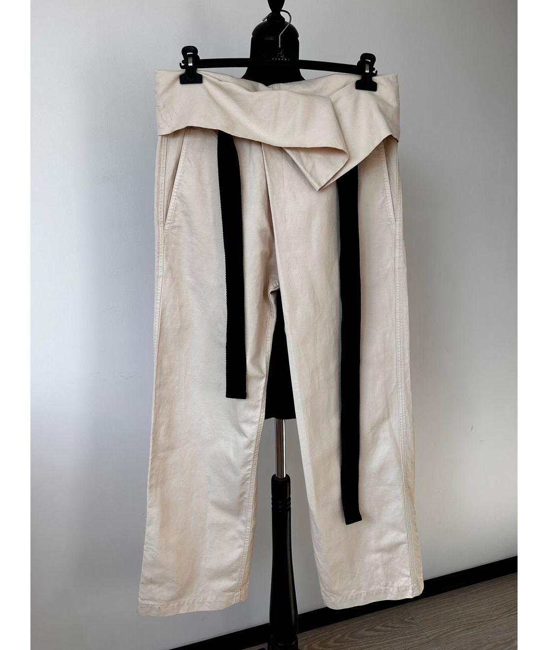 BRUNELLO CUCINELLI Бежевые хлопковые прямые джинсы, фото 8